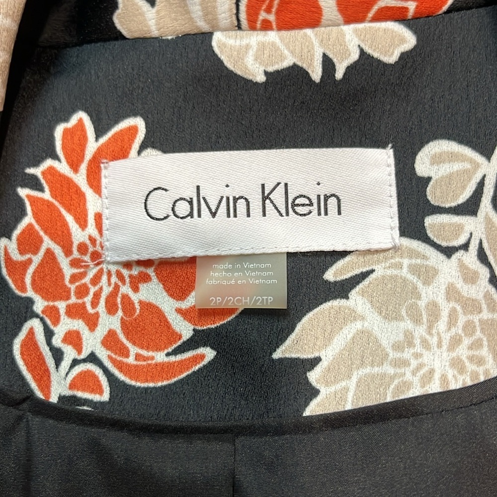 Calvin Klein floral print blazer 2p - Picture 4 of 6